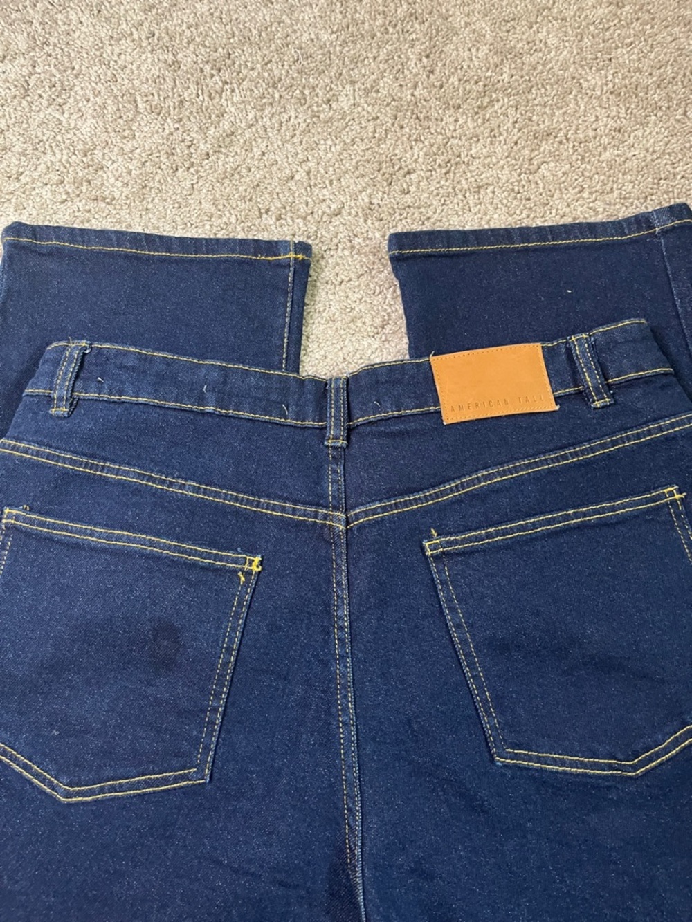 American Tall Dark Blue Straight Leg Jeans - Picture 8 of 8